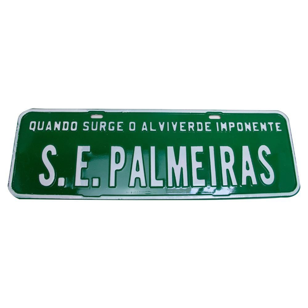PLACA PALMEIRAS SIMBOLOS BRANCA - Palmeiras Store