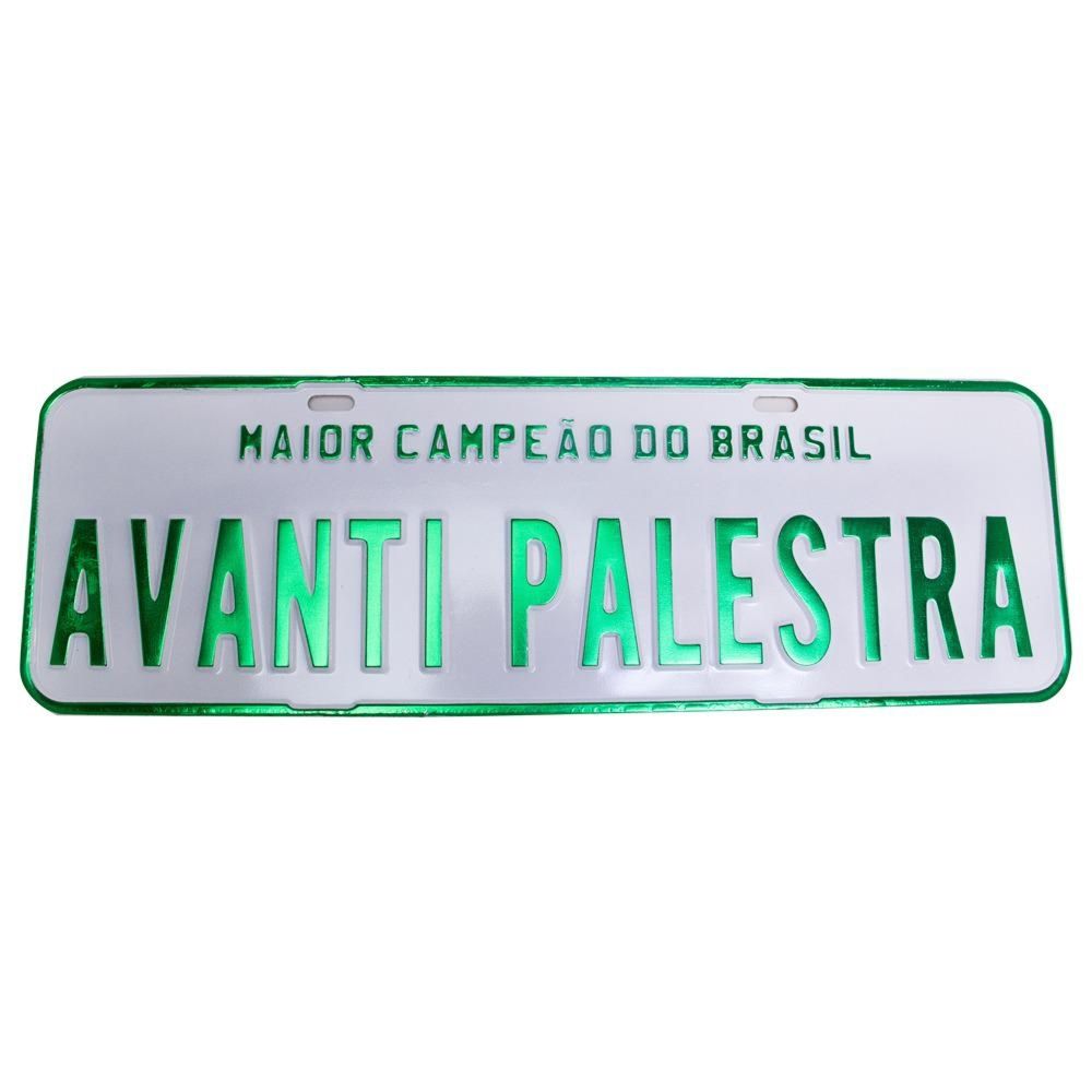 PLACA PALMEIRAS SIMBOLOS BRANCA - Palmeiras Store