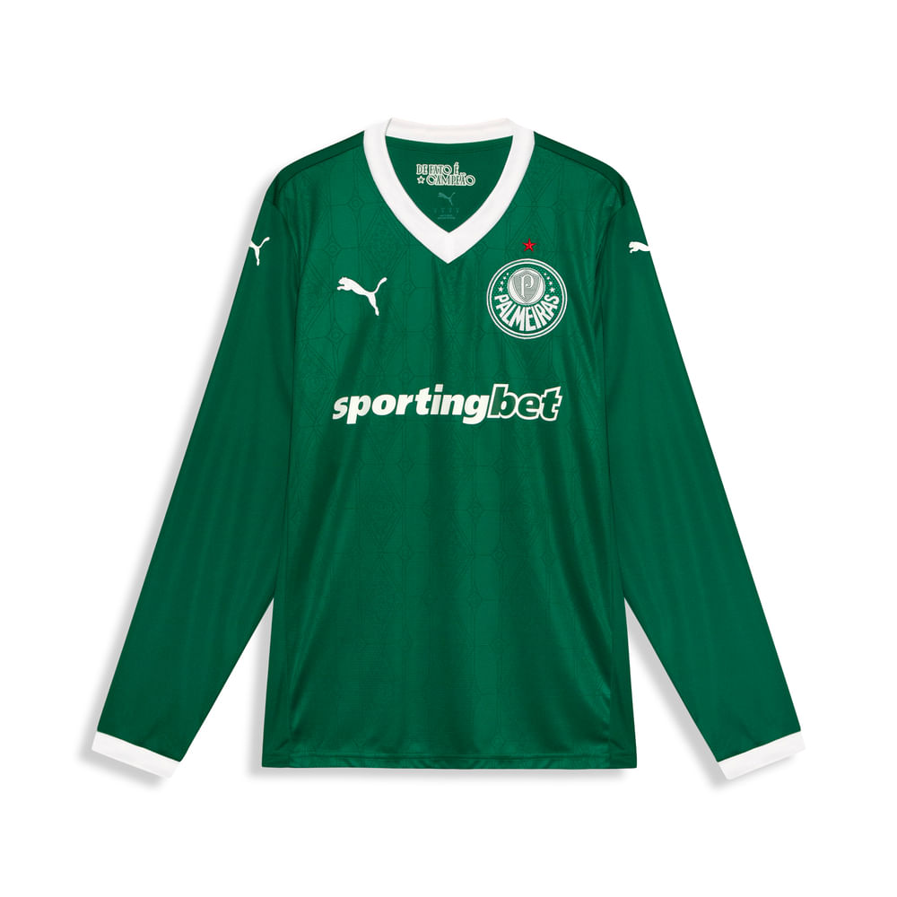 Camisa Palmeiras Puma I 25/26 Torcedor - Manga Longa